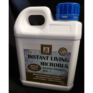 a small jug of instant living microbes